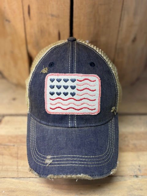 Liberty Cap-distressed Trucker Hat